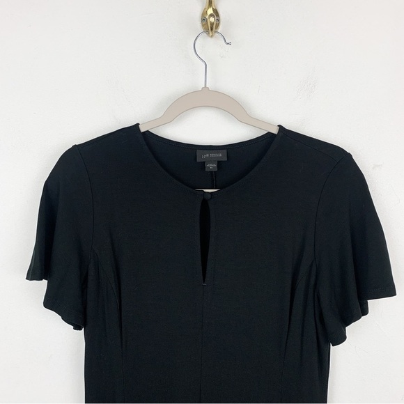 J. Jill Wearever Collection Black Flutter Sleeve Stretch Jersey Knit Maxi Dress - Picture 3 of 7